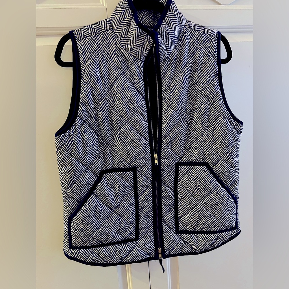 J Crew black and ivory vest